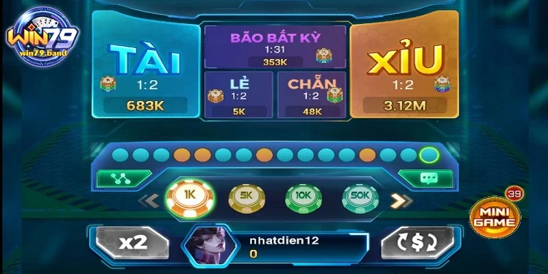 Các cửa cược phổ biến trong game sicbo  